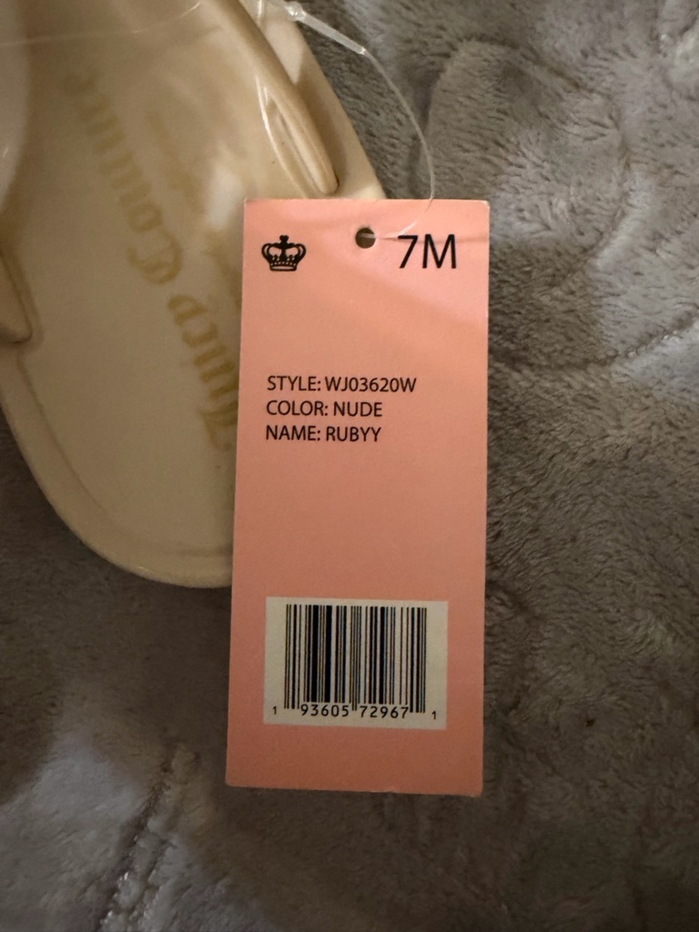Juicy Couture Cream Jeweled Thong Sandals - Picture 2 of 6